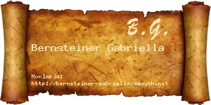 Bernsteiner Gabriella névjegykártya
